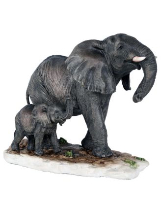 Mom & Baby elephant statue