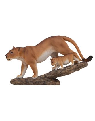 Mom & Baby Lion Statue