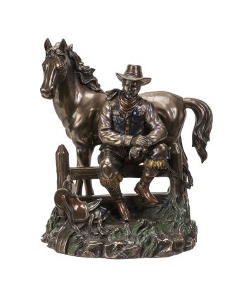 Cowboy at Rest with his Horse