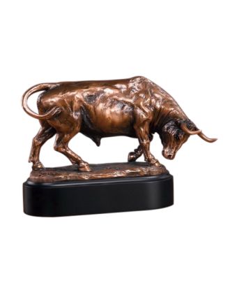 Charging Bull 8" Statue