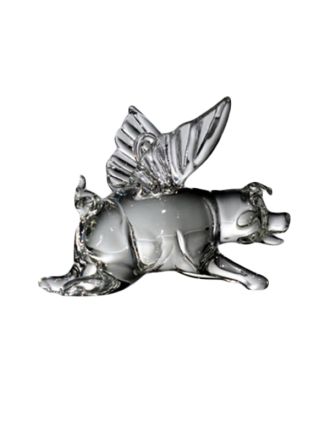 When Pigs Fly - crystal pig statue