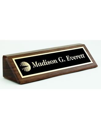 Walnut Desk Name Plate
