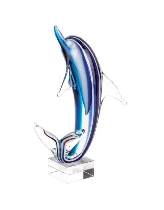 Dolphin glass Statue