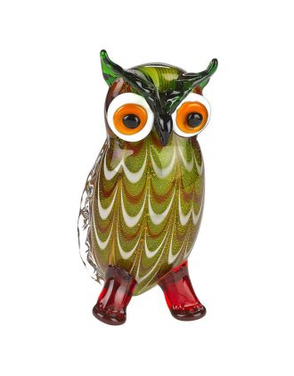 Owl Glass St atue