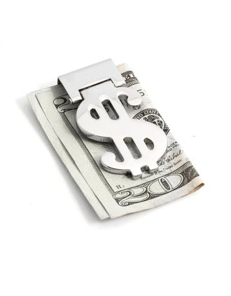 Dollar Sign Money Clip silver plated