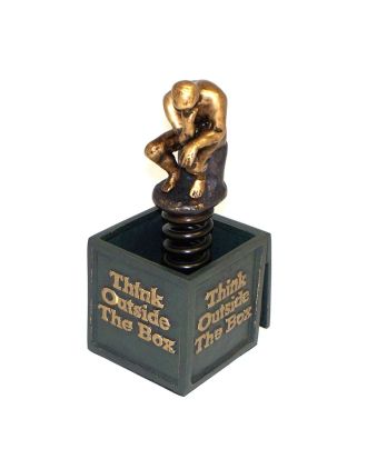 Think Outside the Box Sculpture 8"