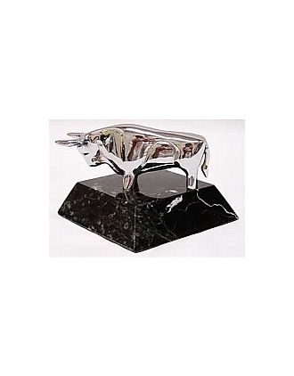 Silver Bull Paperweight