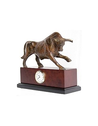 Fighting Bull Clock