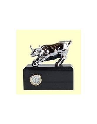 Wall Street Bull Clock