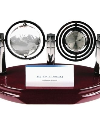 Business Card Holder - Globe -Clock