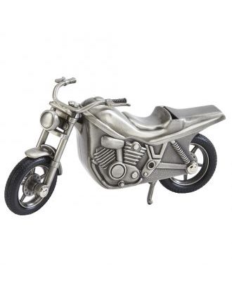 pewter motorcycle bank