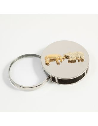 Bull and Bear Magnifying Glass and Paperweight