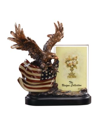 Eagle Picture Frame w/American Flag