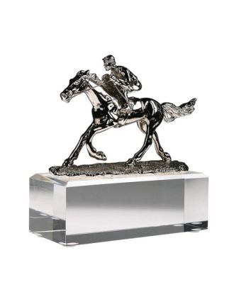 Race Horse and Jockey Statue