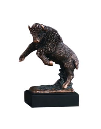 Pawing the Air - Buffalo statue 6"