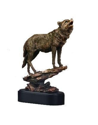 Wolf Howling Sculpture