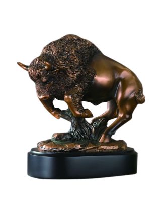 KIng of the Plains American Buffalo Statue 7"