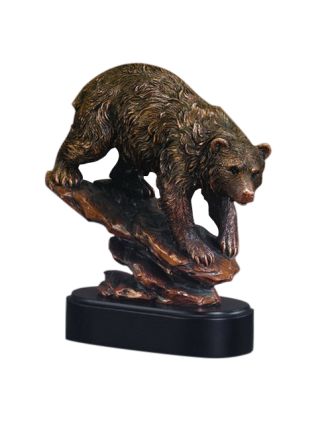 Curious Bear Statue 9"