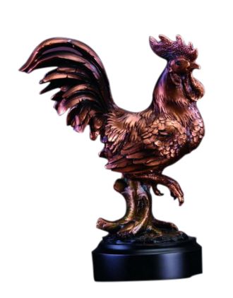 Rooster statue 9"