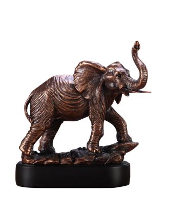 Happy, Joyful Elephant Statue 12"