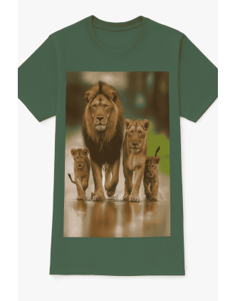 Lion Family on Gold t-shirt