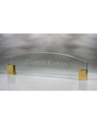 Name Plate with Brass OR chrome Corners