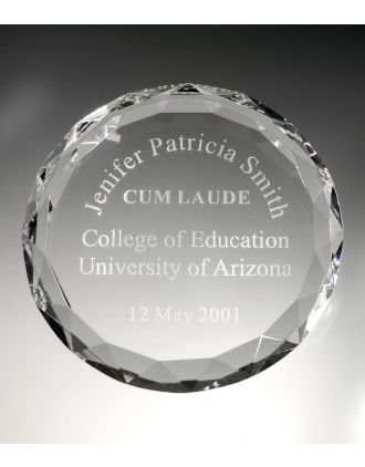 Sunflower Crystal Paperweight 4"