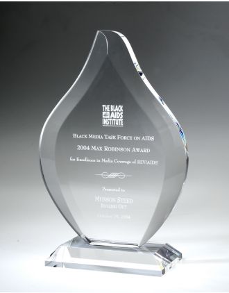 Flame Crystal Award 8, 9.5 or 11 inch