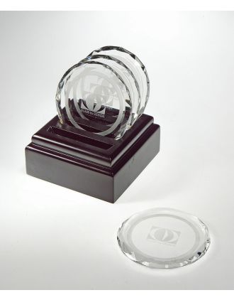 Crystal Coasters Set of 4 Logo?