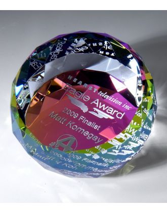 Dome Rainbow Paperweight 3"