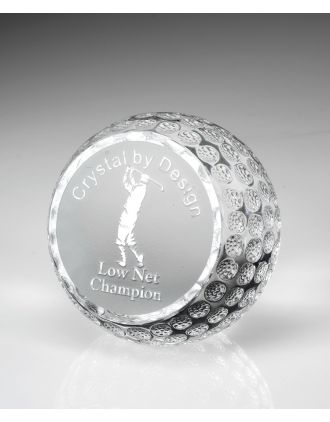 Crystal Golf Ball Paperweight - 3 Sizes