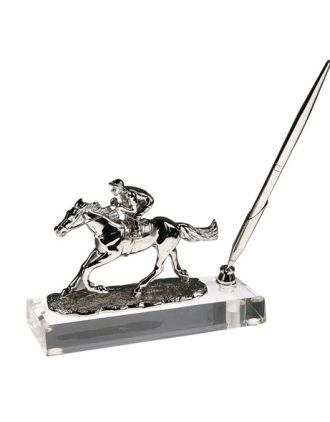 Jockey on Horse Pen Holder