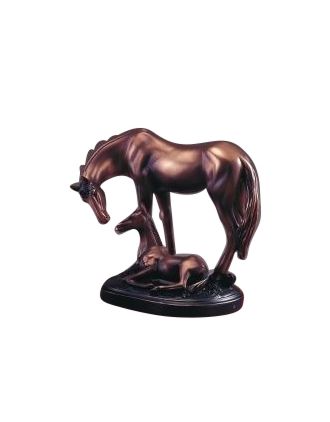 Sweetness. Mare and Colt Horse 8" Sculpture