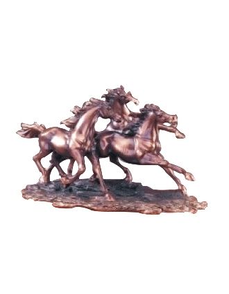 Three Horses Galloping sculpture