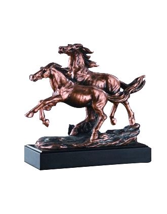 Two Frolicking Horses Sculpture