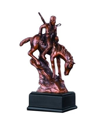 Together: Native American and his Horse Sculpture