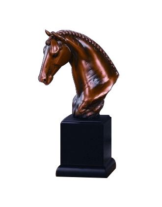 Horse Head Bust 9 inch braided mane