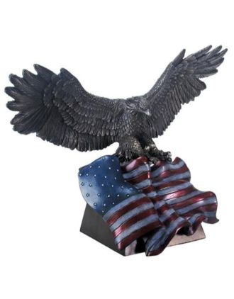 Eagle holding Flag Statue - Patriotic