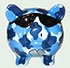 Navy Camouflage Pig Bank FREE name