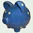 Night Sky Piggy Bank Artist Original 8, 10 or 13 inch
