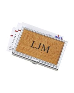 Wood Panel Card Case - personalized