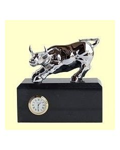 Wall Street Bull Clock