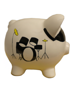 Drums, Cymbals piggy bank left
