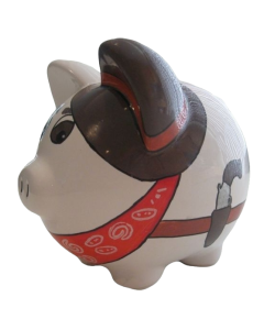 Cowboy Piggy Bank 8 inch RIGHT