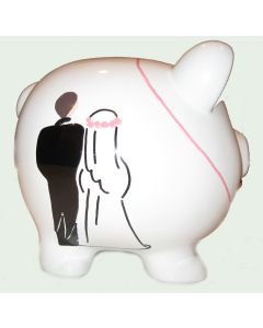Wedding Fund Piggy Bank 8 inch Artist Original
