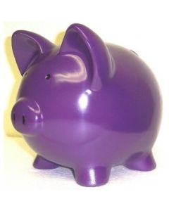 February Birthstone Ceramic Piggy Bank 