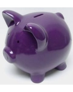 purple piggy bank