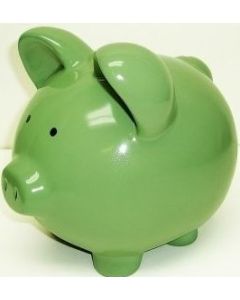 Green Piggy Banks - 7 shades, 3 sizes

