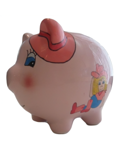 Cowgirl Piggy Bank 8 inch RIGHT