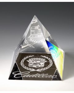Pyramid Crystal Paperweight - 3 Sizes